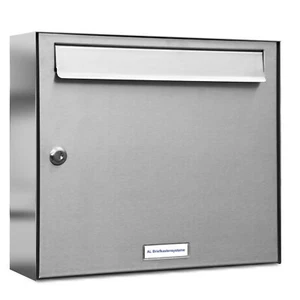 1er Premium V2A Edelstahl Briefkasten Anlage Außen Wand Design Postkasten 1x1 S - Bild 1 von 4