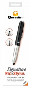 Qmadix Signature Pro-Stylus and Retractable Pen - Black/Silver - Picture 1 of 7