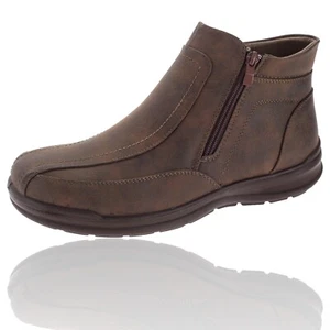 Herrenschuhe Stiefel Boots Stiefeletten Winterschuhe Gefüttert Neu Braun 57033 - Bild 1 von 5