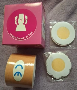 Instant Breast Lift Beige tape with nipple covers - NEW - Picture 1 of 1