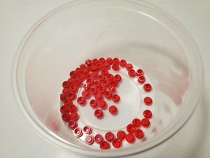 LEGO Part 4073 Round Plate 1x1 RED Circular Plate Lot of 8 - 614121 - Picture 1 of 1