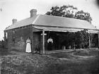 Former Boweya Post Office Victoria 1910 - A man and two women in f- Old Photo