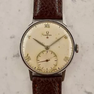 c1944 Vintage Omega Calatrava Teddington dial watch ref.2271-3 Cal.30T2 in steel - Picture 1 of 12
