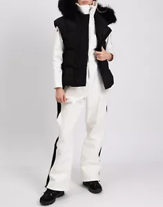 RRP€1085 DSQUARED2 Down Quilted Gilet IT38 US2 UK6 XS Zipped Back Raccoon Fur - Picture 1 of 12