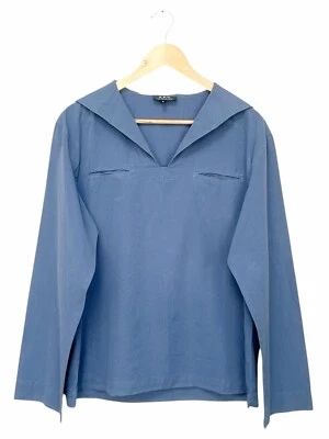 Mens A.P.C. Shirt Smock Overshirt Runway Nautical Wide Sleeve Pullover Cotton XL - Image 1 of 4