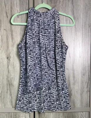 Blusa halter para mujer MILANO sin mangas talla mediana cuello alto cierre de 2 botones Foto 1 de 4