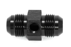 1/8" NPT Sensor Adapter Dash 10 Black Anodized Sensor Connector - Picture 1 of 2