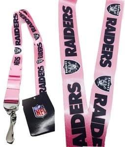 Oakland Raiders NFL Keychain Lanyard- Pink Color - Picture 1 of 3