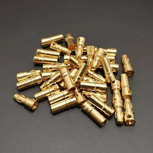 100PCS 3.5mm Gold-plated Bullet Connector for RC Airplane Car ESC Motor Plugs - Picture 1 of 5