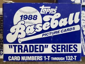 1988 TOPPS BASEBALL TRADED SERIES COMPLETE SET OF 132 CARDS - Picture 1 of 9