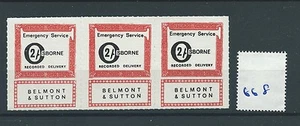GB STRIKE MAIL - SM668- OSBORNE - BELMONT & SUTTON - three stamps strip - Picture 1 of 1
