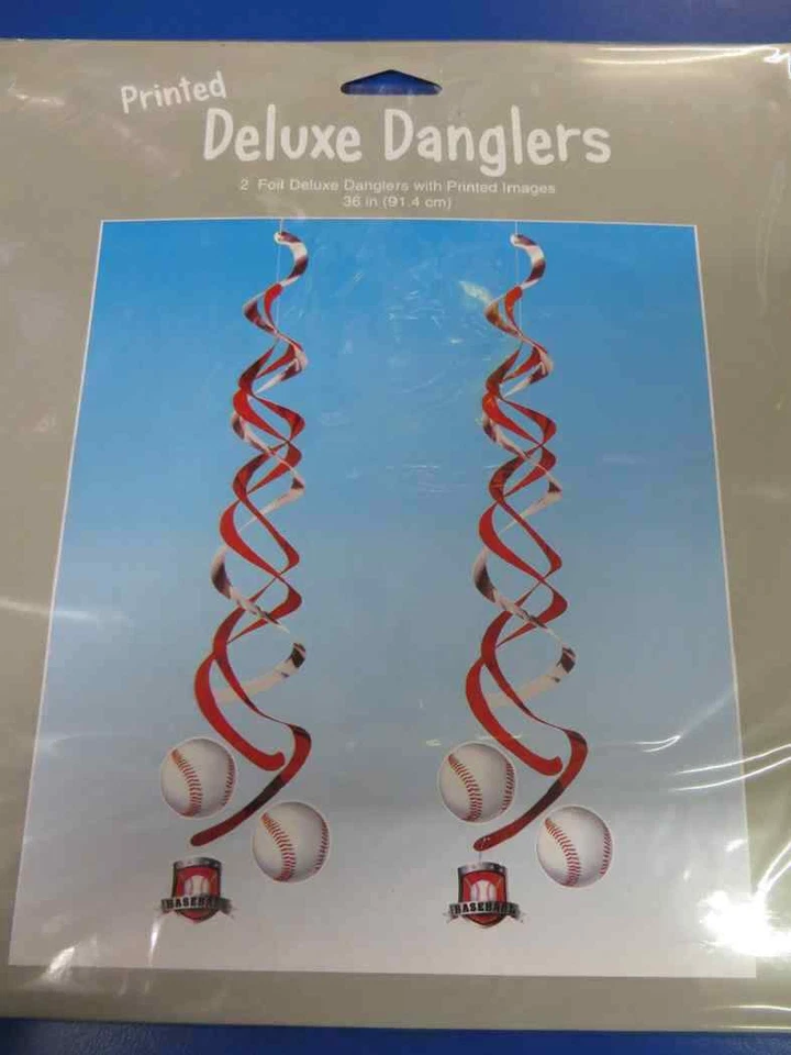 Team Sports Baseball Kids Birthday Party Hanging Decoration Dangling Cutouts - Image 1 of 1