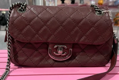 Chanel Clásico Solapa Piel de becerro Vintage Cadena Bolso de Hombro Bandolera Rojo Mujeres Foto 1 de 4