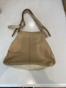 Tods British Tan Tote Smooth Leather Shoulder Bag 2-Handle Purse Handbag Read! - Picture 1 of 24