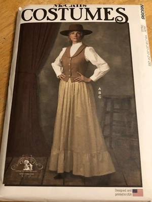 🦋 McCALL'S #M8398 - PATRÓN DE DISFRAZ DE GANADERA OCCIDENTAL PARA DAMAS 18-26 FF Foto 1 de 2