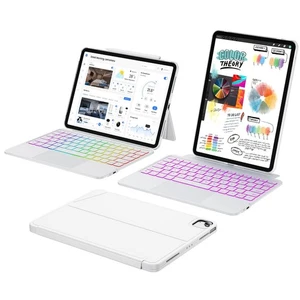 for iPad Air 13 Inch (M3/M2, 2025/2024) & Pro 12.9 Inch Case with Keyboard, K... - Picture 1 of 8