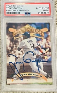 Tony Gwynn RIP Signed 1998 Fleer Nice Autograph PSA/DNA Died 2014 - Picture 1 of 3
