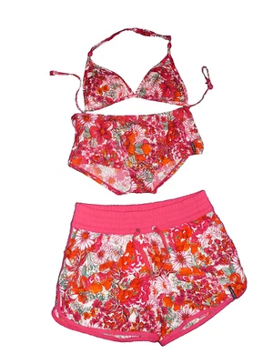 Esprit Bikini 3 teilig m.Badeshort Gr. L 158 164 ,Mehrfabig Blumenmuster## - Bild 1 von 4