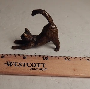 Super süße Miniatur Streckkatze Wien Bronze kaltbemalt Österreich - Bild 1 von 3