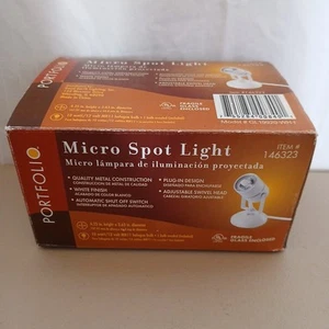 New In Box Portfolio Micro Spot Light White Plug In Design #146323 - Picture 1 of 2