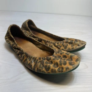 Corbatas de Gavrieli Estampado de Leopardo Cuero Plegable Ballet Planas Talla 8 - Imagen 1 de 10