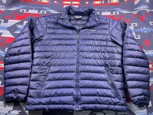 Chaqueta Patagonia Para Hombre Grande L Azul Marino Plumón Puffer Cremallera Completa Abrigo Acolchado 84674 - Imagen 1 de 16