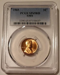 1965 Lincoln Memorial Cent SMS SP65 RED PCGS - Picture 1 of 4