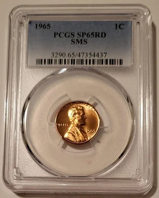 1965 Lincoln Memorial Cent SMS SP65 RED PCGS - Image 1 of 4