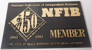 Placa 50 años 1943-1993 Federación Nacional de Miembro Empresarial Independiente NFIB - Imagen 1 de 9