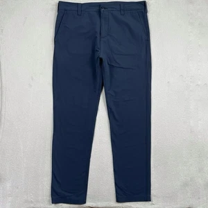American Giant Pants Mens 36x32 Straight Leg Navy Blue Commuter Stretch Office - Picture 1 of 8