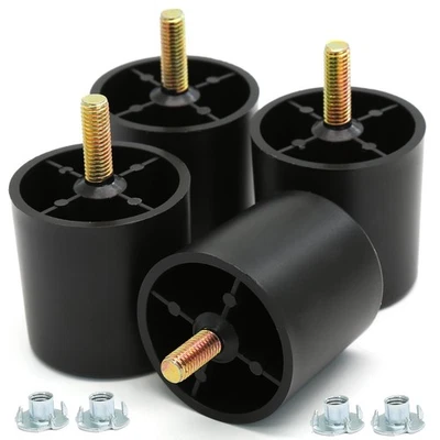 Murtenze 4Pcs 2 inch Plastic Sofa Legs，Black Sofa Replacement Legs，Round Furn... - Image 1 of 4