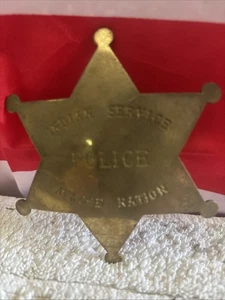 Indian Service Police Apache Nation Star Badge - Foto 1 di 11