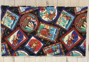 Joan Kessler Cowboy Native American Indian Theme Cotton Fabric 4 Yards 44” - Picture 1 of 6