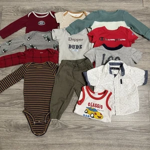 12 Months Baby Boy Penguin Clothing Lot 12-Piece Many Brands Bodysuit Pants - Picture 1 of 16