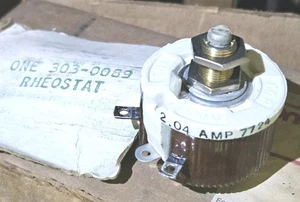 6 OHMS 2.04 AMP RHEOSTAT MEM COR 7724 303-0089 ONAN 1-9/16 DIAMETER - Picture 1 of 5