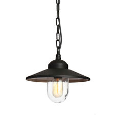 Outdoor IP44 1 Bulb Chain Lantern Black LED E27 60W Bulb Light Fitting