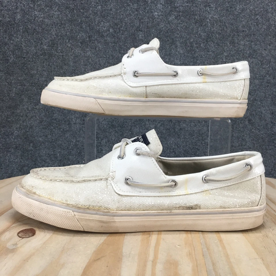 Sperry Top Sider Boat Shoes Womens 10 M Bahama II White Lace Up Low Top Casual - Image 1 of 4