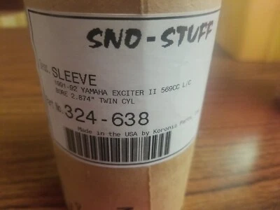 Sno-Stuff 1991-1992 Yamaha Exciter II 569cc 73mm-2.874" funda de cilindro Foto 1 de 4