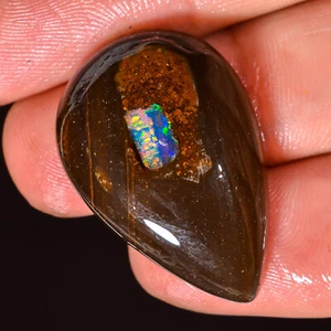 (18X27X06 MM) 28.25 Carat. Natural KOROIT BOULDER OPAL Pear Top Quality Gemstone - Picture 1 of 7