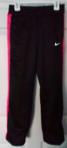NIKE GIRLS' BLACK & PINK THERMA-FIT TRAINING PANTS - SIZE MEDIUM - NEW WITH TAGS