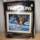 Vintage Monarch Horizons Moonlight Run LS73 Roger Reinardy Needlepoint Kit Deer