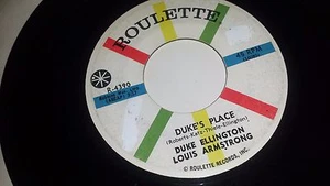 DUKE ELLINGTON LOUIS ARMSTRONG I'm Just A Lucky ROULETTE 4390 JAZZ BLUES 45 7" - Picture 1 of 2