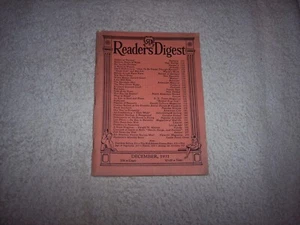 THE READERS DIGEST MAGAZINE DECEMBER 1931 #2 - Imagen 1 de 4