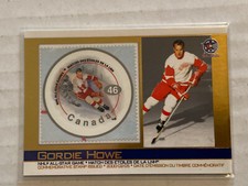2002-03 Pacific Gordie Howe Canada Post All-Star Stamp Card #2 ((Corner Ding)