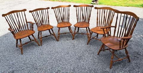 Heywood Wakefield Windsor Dining Chair Set of Six -  Rare Find 36” Cover