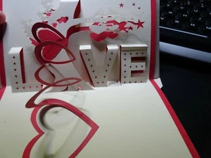 Happy Valentine's Day! 1 Pop-Up Love, and 1 Happy Birthday (Trees), both 4" x 6" - Picture 1 of 3