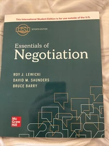 ISE Essentials of Negotiation~7th Edition~Roy Lewicki~2021 Paperback - Picture 1 of 1