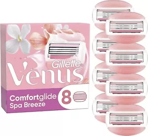 Pack 8 Lames Gillette VENUS Comfortglide Spa Breeze Lot Recharges Rasoir Femme 3 - Foto 1 di 5