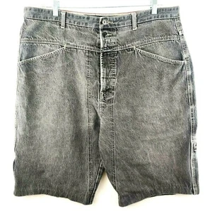 Marithe Francois Girbaud Mens Cut Off Jean Shorts 40x12.5 Black Denim - Picture 1 of 12