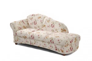 Recamiere Sofa Ottomane Chaiselounge Landhaus floral Blumen Romantik gepolstert - Bild 1 von 1